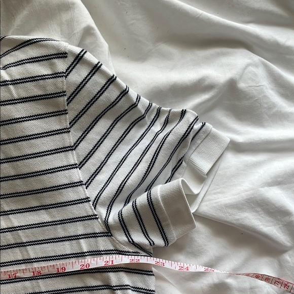 Nautica Classic Fit Striped Polo Shirt Preppy Coastal nautical Y2K 90S golf L - Picture 7 of 8